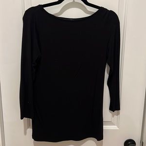 Saks fifth avenue quarter sleeve black top
